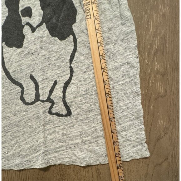 Hugo Guinness For J.Crew Dog Linen Shirt Size Small Gray Black Shirt Top - Picture 5 of 8